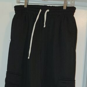 Mens Jogger Cargo Pants Multi-Pocket Elasticated Waist Joggers  Size L